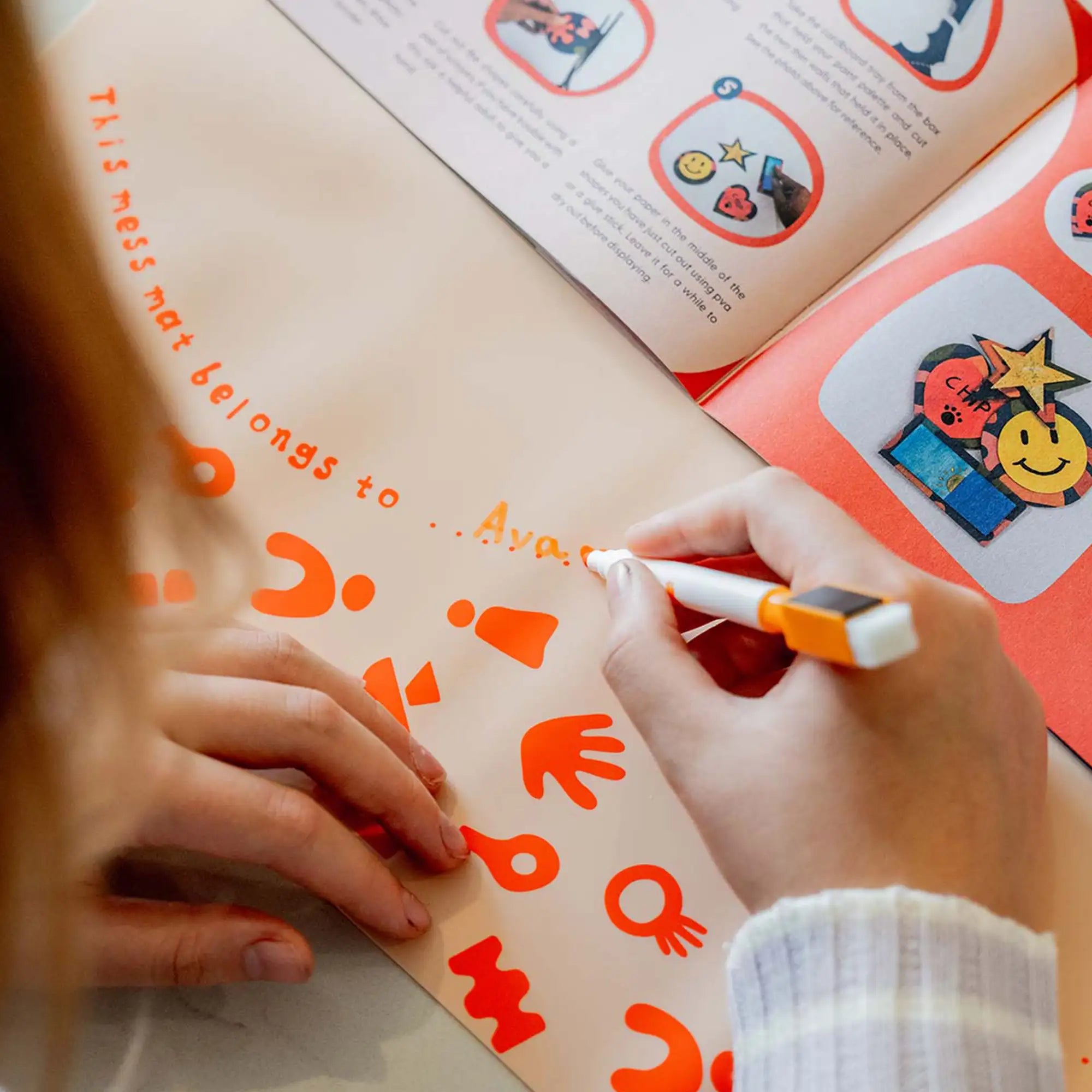 Personalized Sculpd kids mess mat