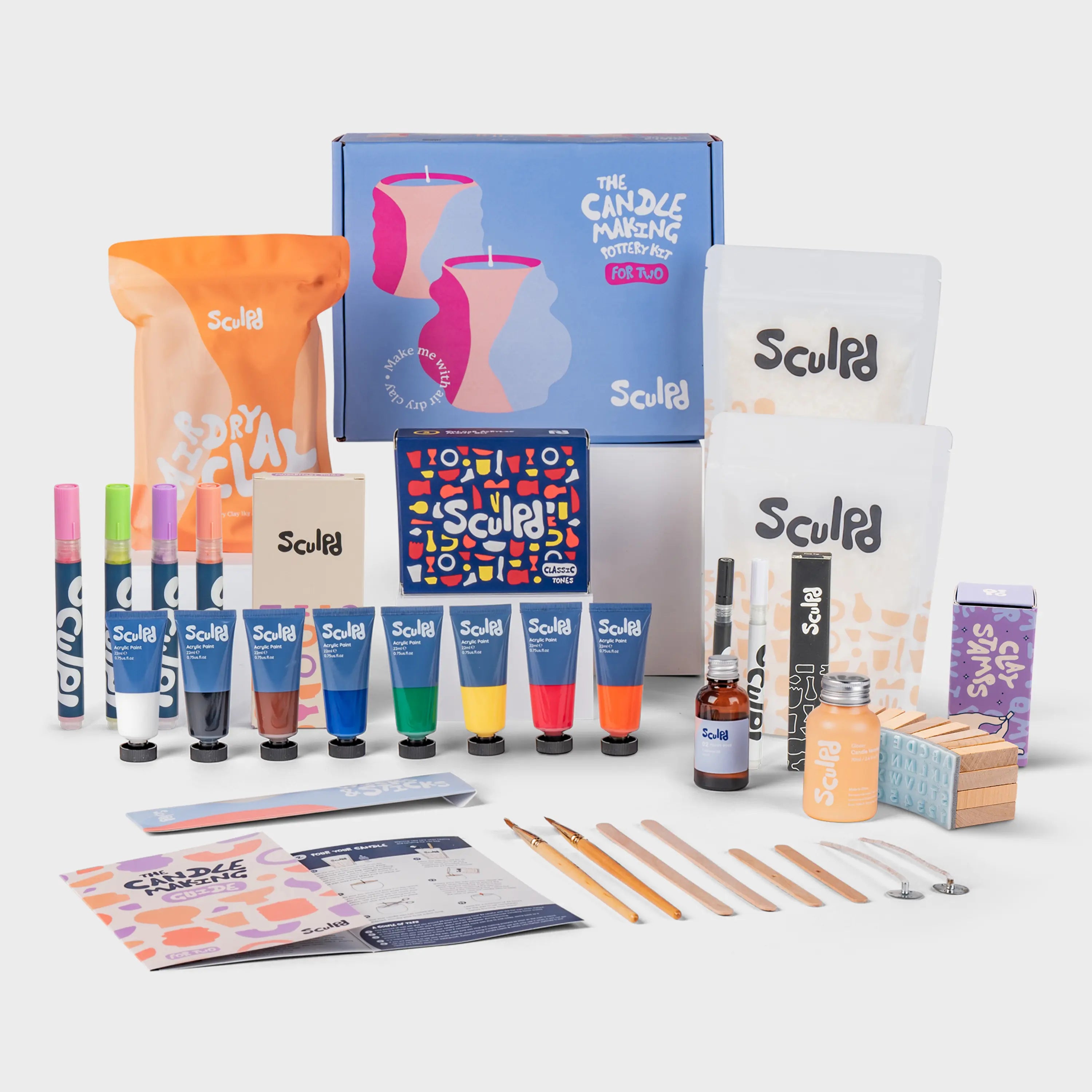 Ultimate Candle Classic Paints with Monotones & Fine Tip Pens and Letter Stamps
