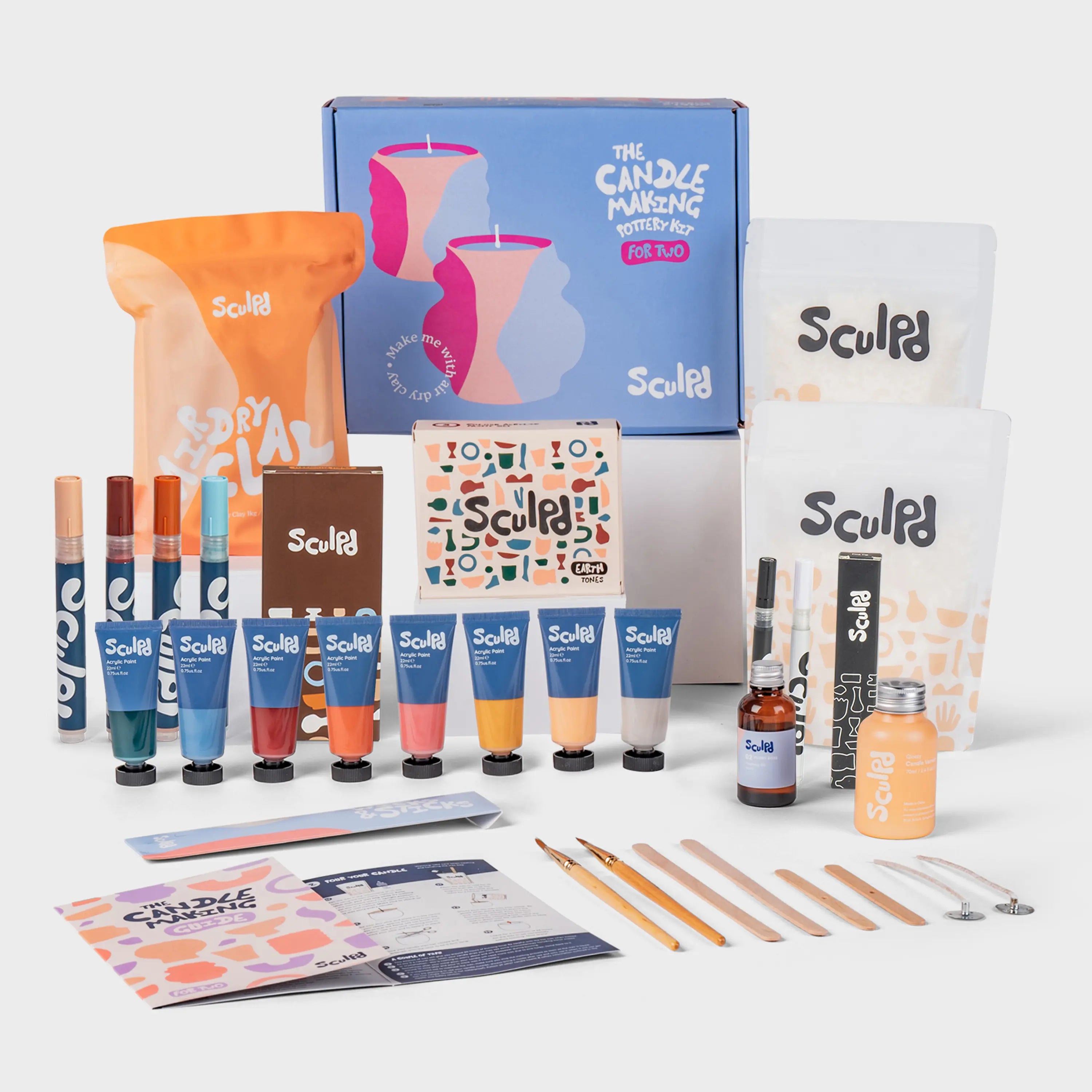 Ultimate Candle Earth Paints with Terracotta and Fine Tip Pens