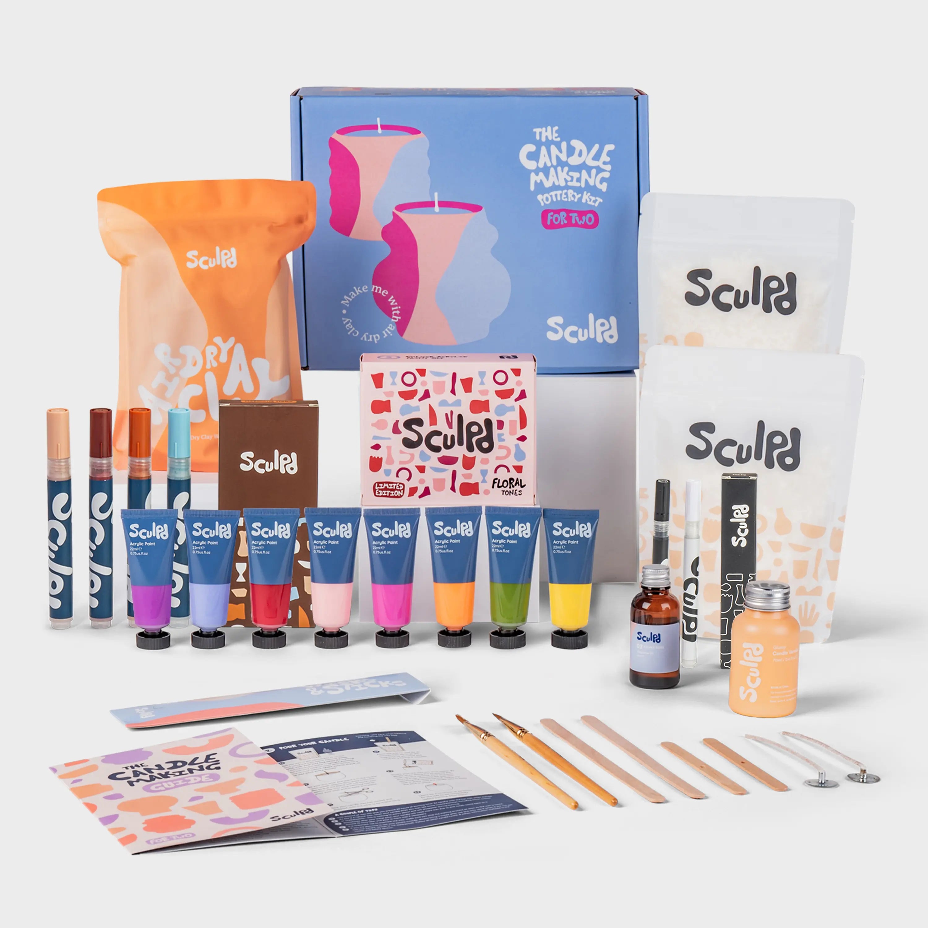 Ultimate Candle Floral Paints with Terracotta and Fine Tip Pens