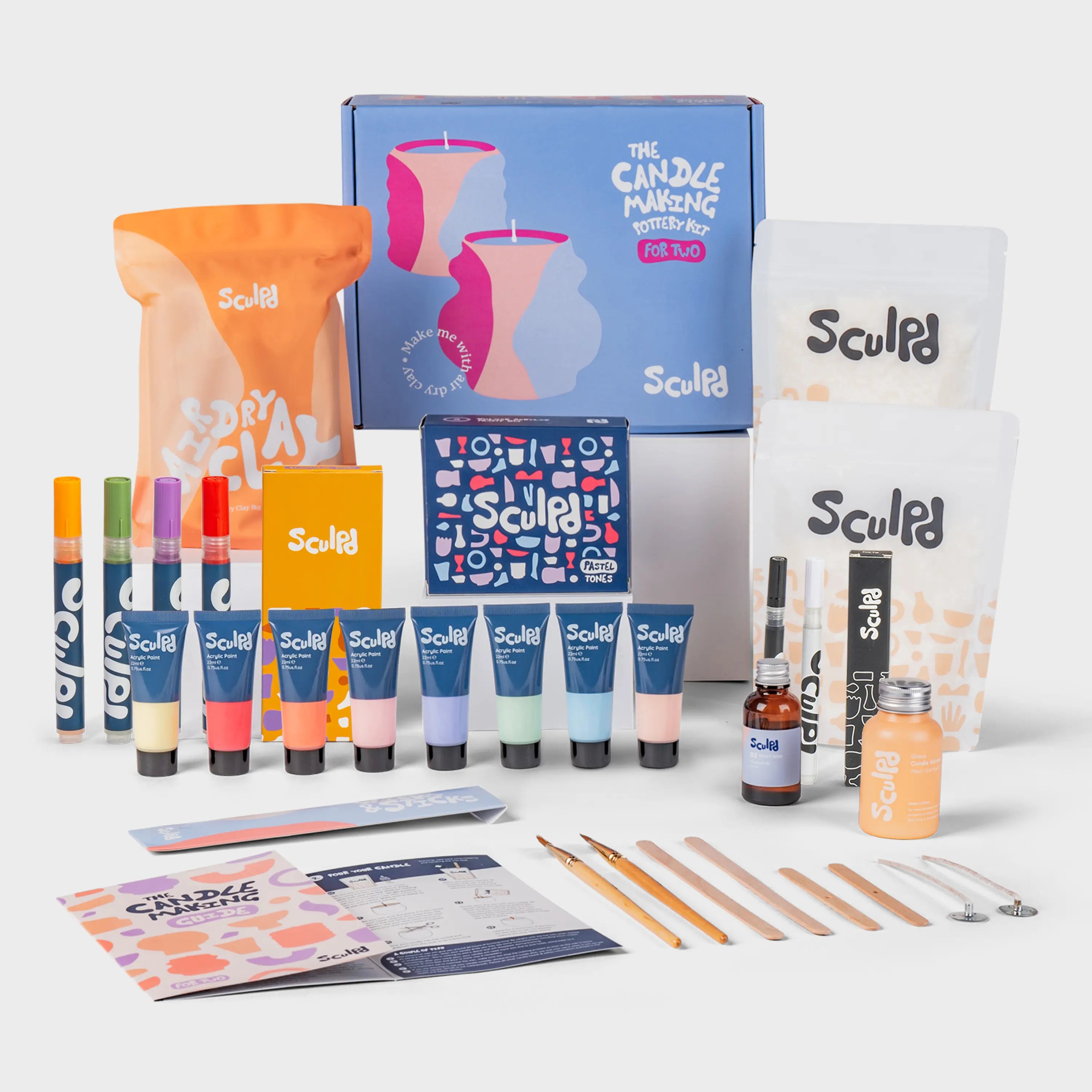Ultimate Candle Pastel Paints with Bloomsbury and Fine Tip Pens