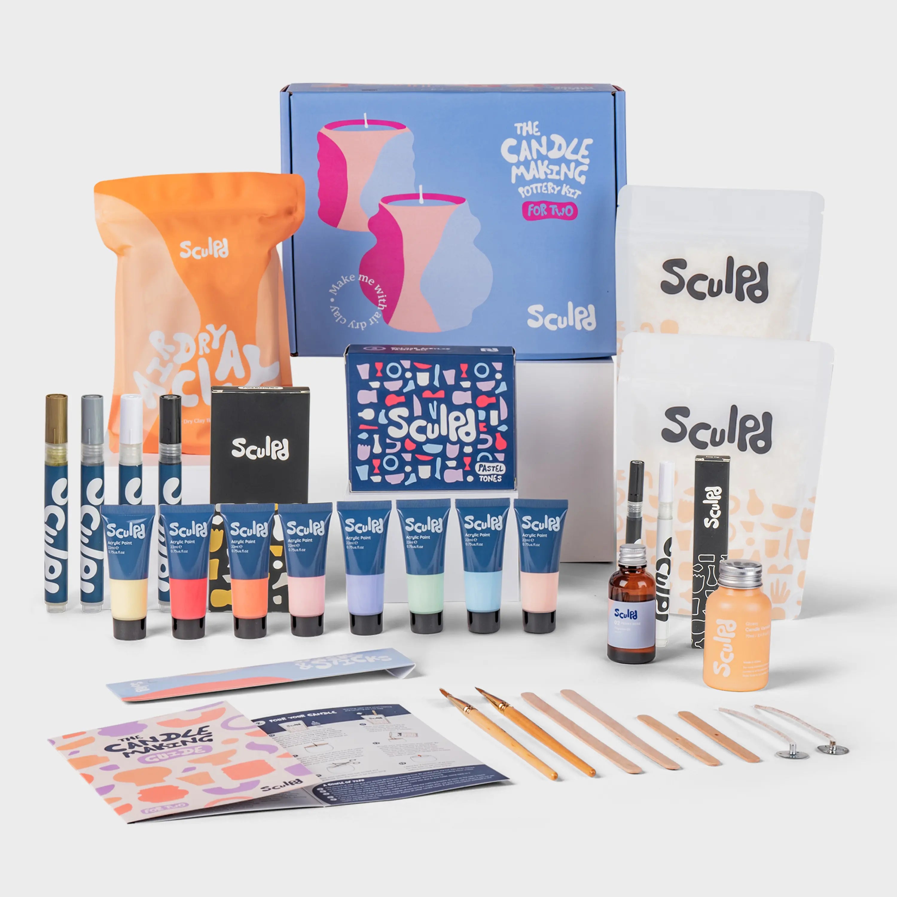 Ultimate Candle Pastel Paints with Monotones and Fine Tip Pens