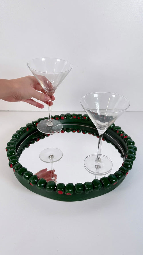 Sculdp wine glass tray pottery creation