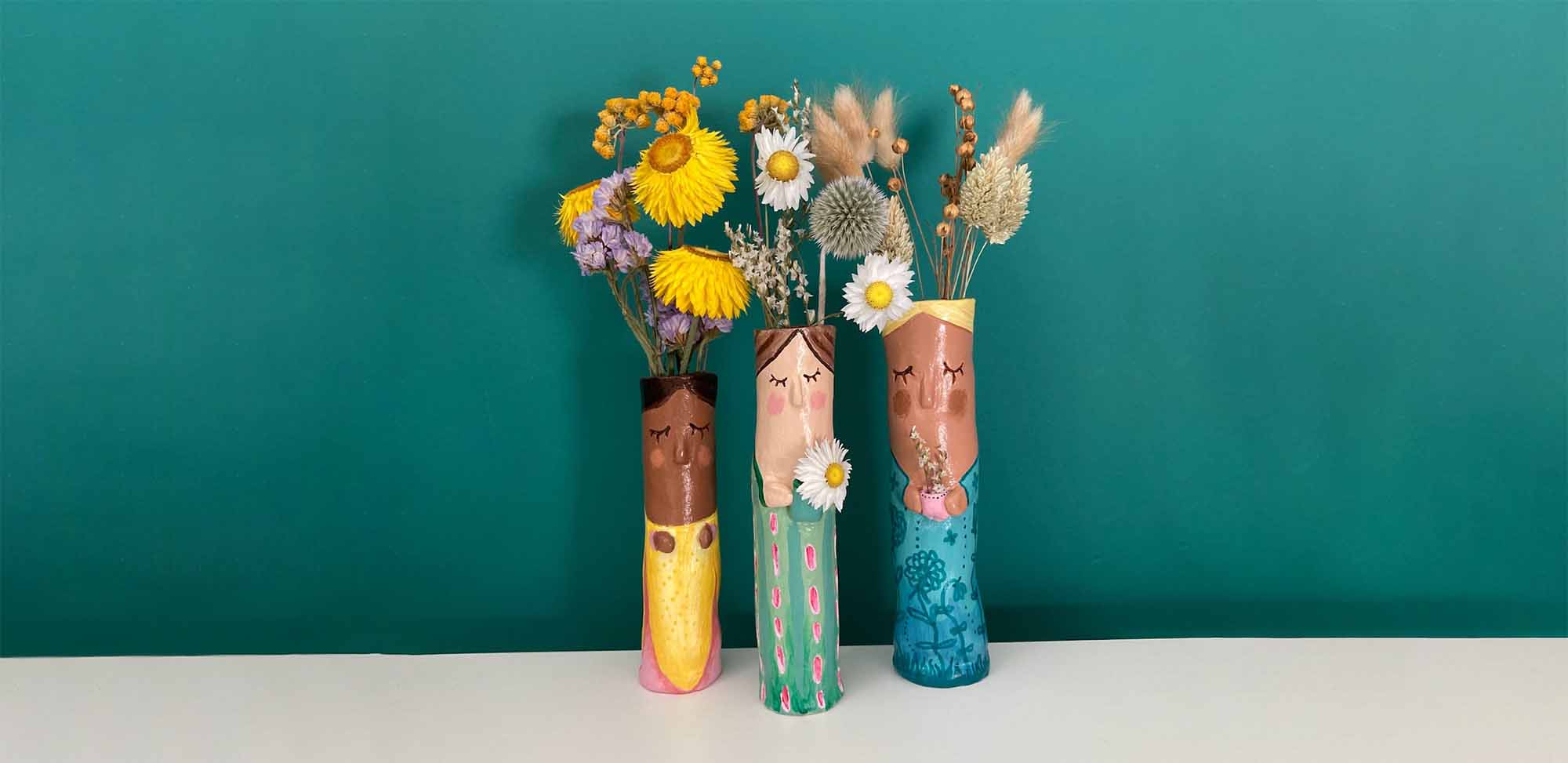 Mother's day dried flower vases