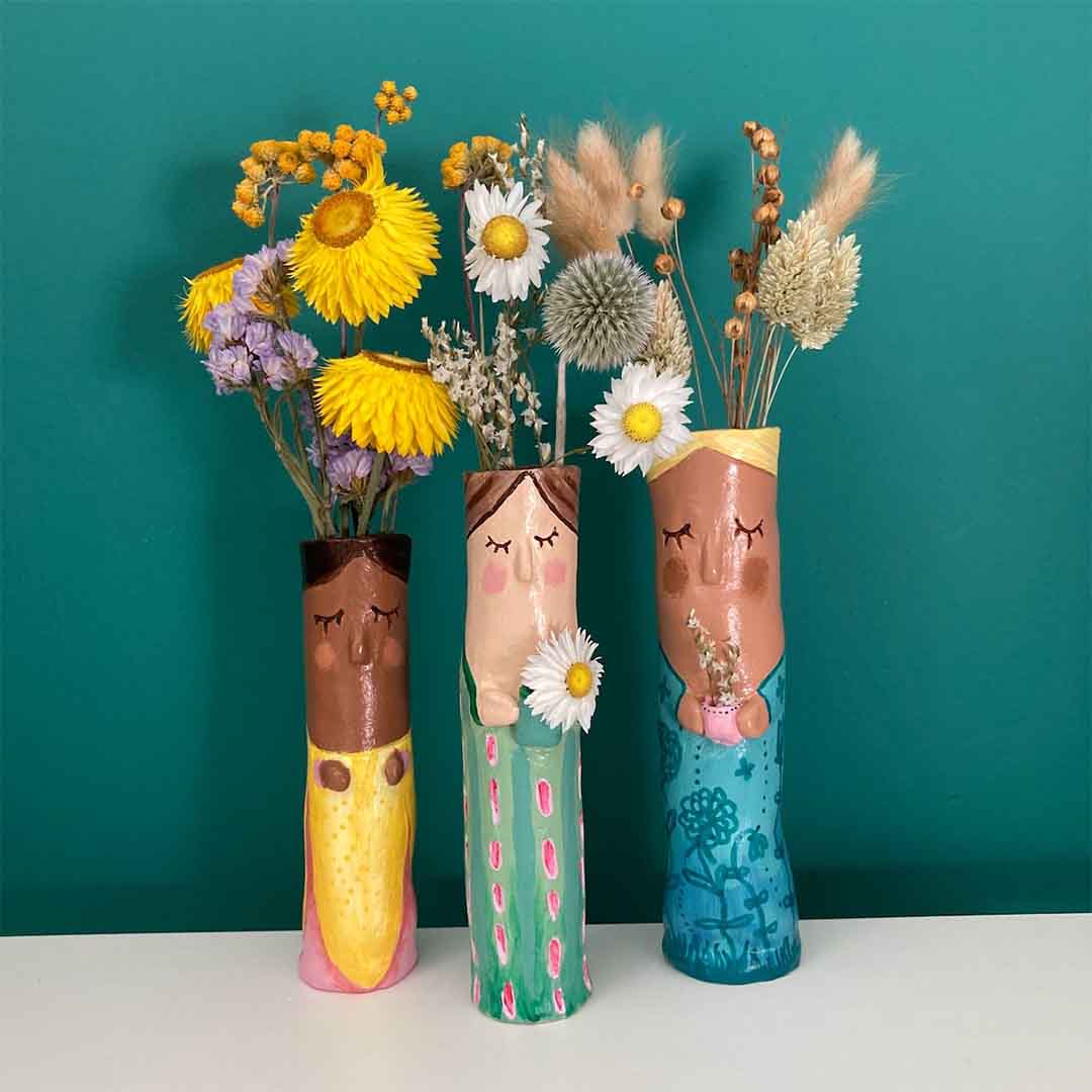 Mother's day dried flower vases